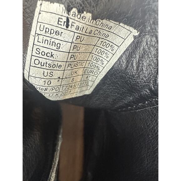 T.U.K. Reptile Pattern Combat Boot Y2k 90's Grunge Punk Gray US Women's Size 10 - Picture 9 of 16